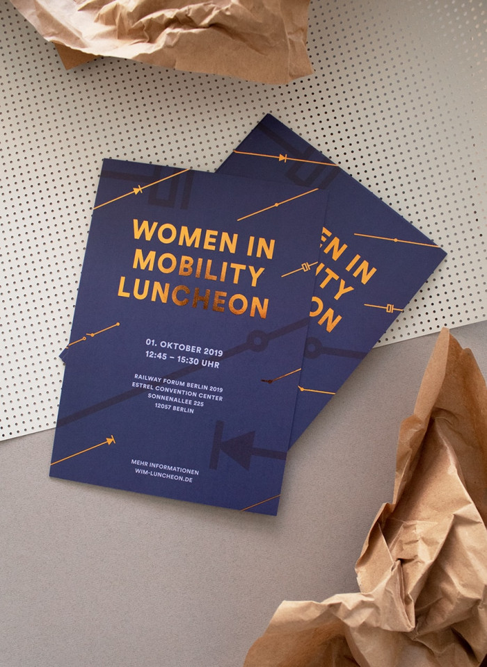 WIM Luncheon 2019 Print Flyer Heißfolienprägung