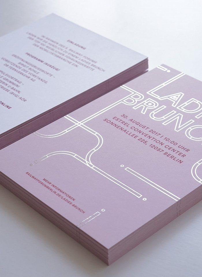 Ladies Lunch Einladung Print Typografie Heißfolienprägung Ladies Lunch Einladung Print Typografie Heißfolienprägung
