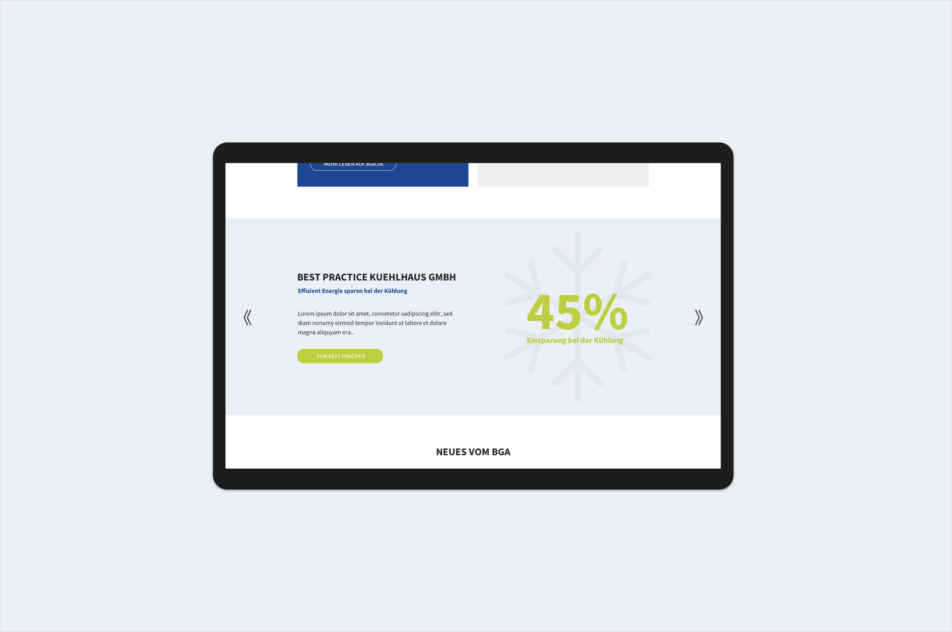 BGA Energieeffizienz-Kampagne Kampagnen Website Slider