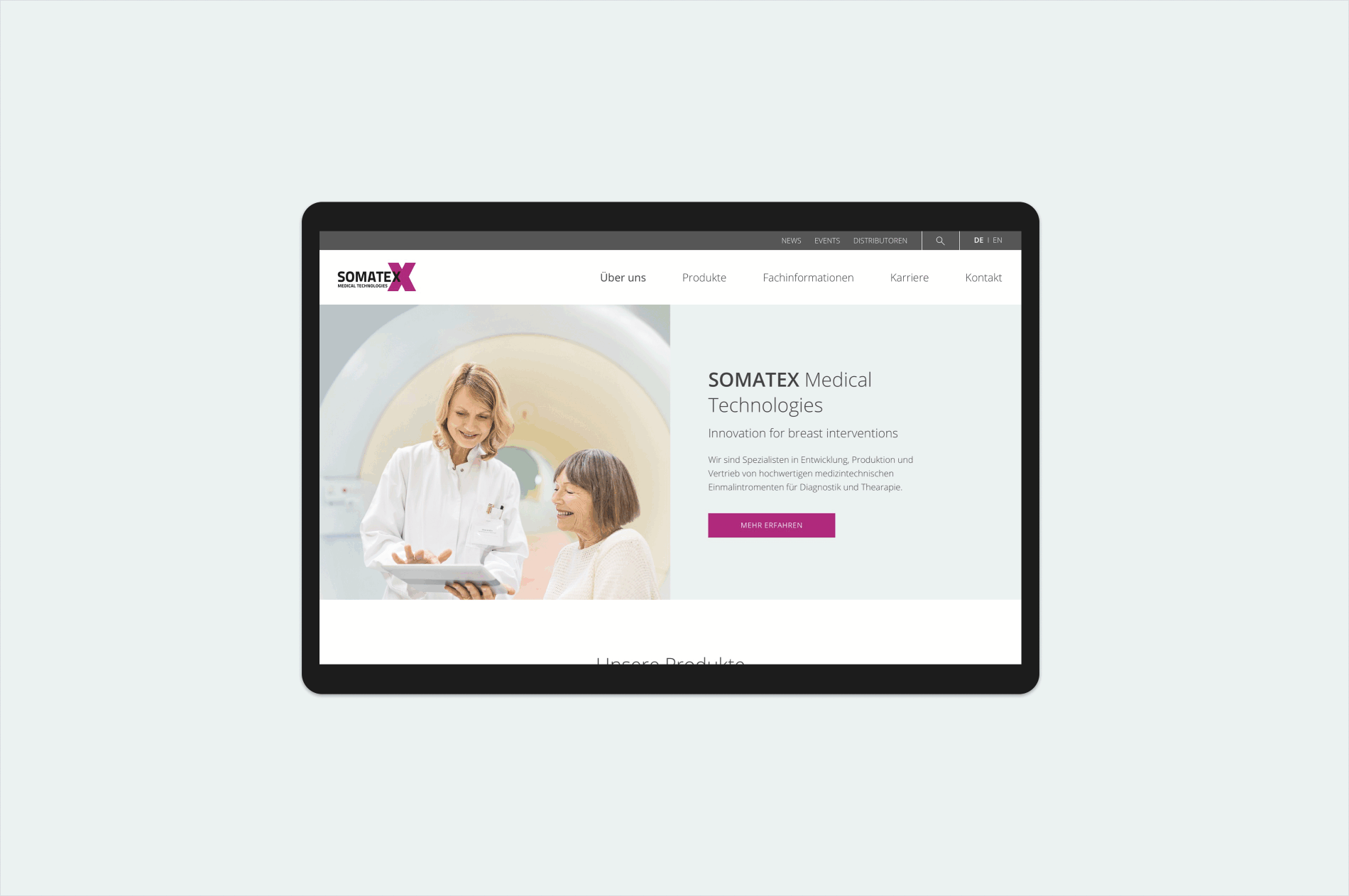 Somatex Responsive-Website Animation Startseite Somatex Responsive-Website Animation Startseite