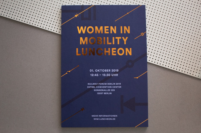 WIM Luncheon 2019 Print Flyer Heißfolienprägung
