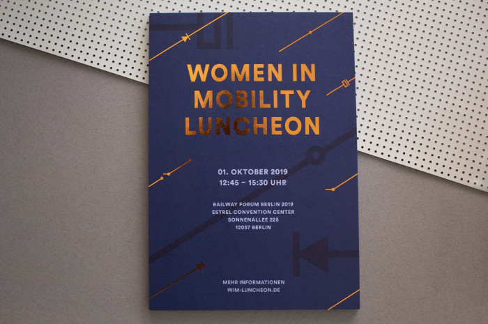 WIM Luncheon 2019 Print Flyer Heißfolienprägung WIM Luncheon 2019 Print Flyer Heißfolienprägung