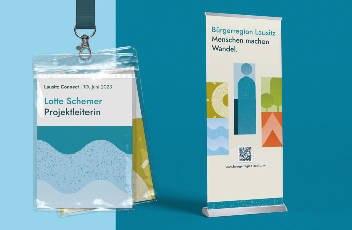 Bürgerregion Lausitz Corporate Design Eventmaterialien